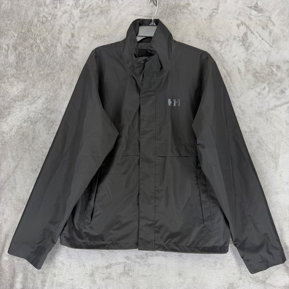 Helly Hansen Rain Jacket Mens Large Black Helly Tech Performance NB-C 54099 T